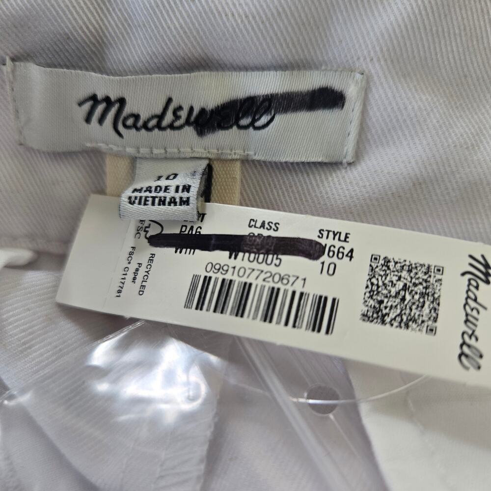 Madewell The Drapey Twill Pleated Short Size 10 NWT - Picture 5 of 6